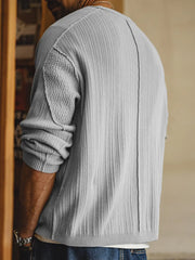 3Dリブ 切替コットンニット