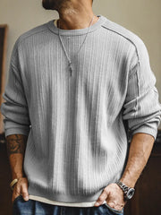 3Dリブ 切替コットンニット