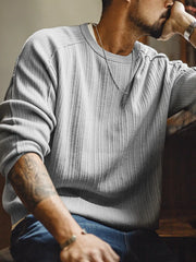 3Dリブ 切替コットンニット