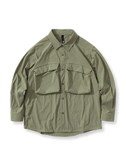 立体ポケット付きのミリタリーテイストワークシャツ