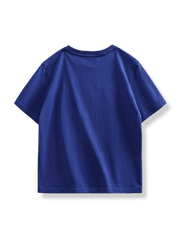 PESSOA CLUBクラインブルー3D刺繍ショートスリーブTシャツ正面展示