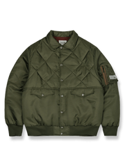 3Mシンサレート中綿入りダイヤモンドキルトデザインのフライトジャケット