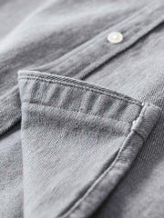 4色 刺繍入り コットン 長袖シャツ