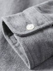 4色 刺繍入り コットン 長袖シャツ