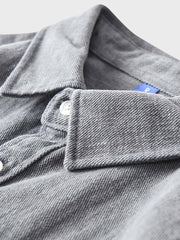 4色 刺繍入り コットン 長袖シャツ