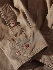 4色 コットン ワークシャツ