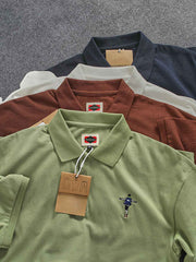 4色展開 刺繍入りポロシャツ