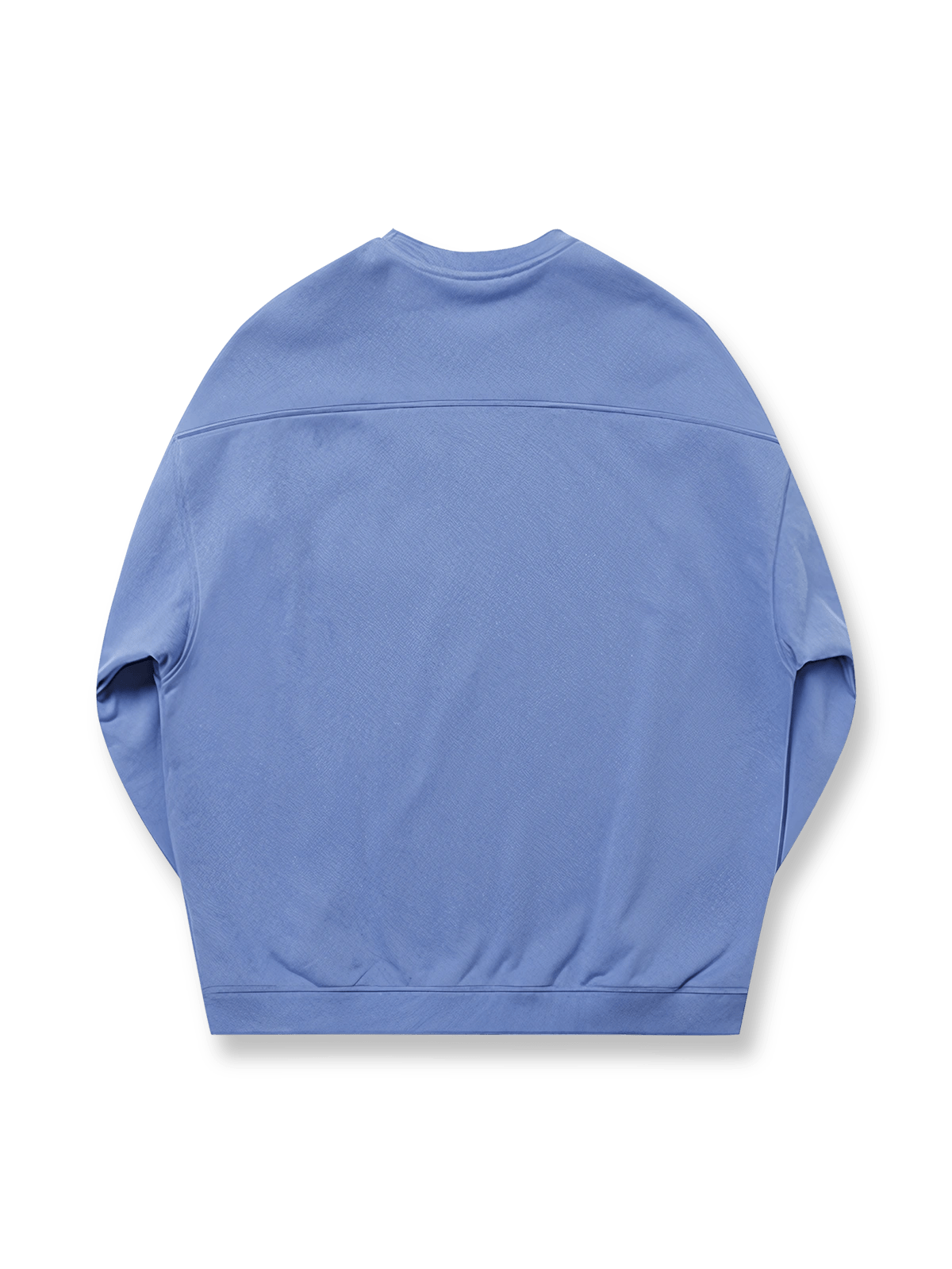 ブルーのヴィンテージアメリカンスタイルルーズフィットスウェットの正面展示