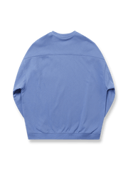 ブルーのヴィンテージアメリカンスタイルルーズフィットスウェットの正面展示