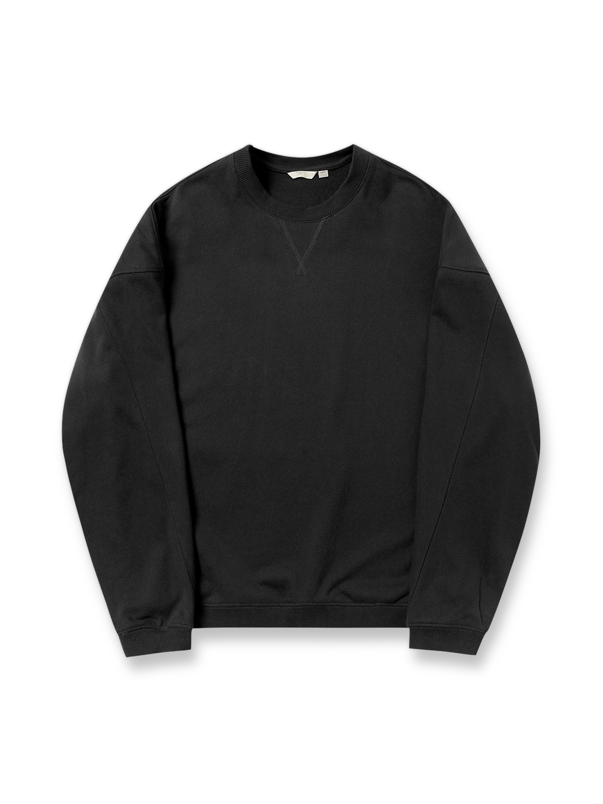 ブルーのヴィンテージアメリカンスタイルルーズフィットスウェットの正面展示