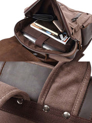 5色 キャンバスレザー混合 バックパック