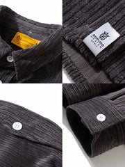5色展開 コーデュロイカジュアルシャツ