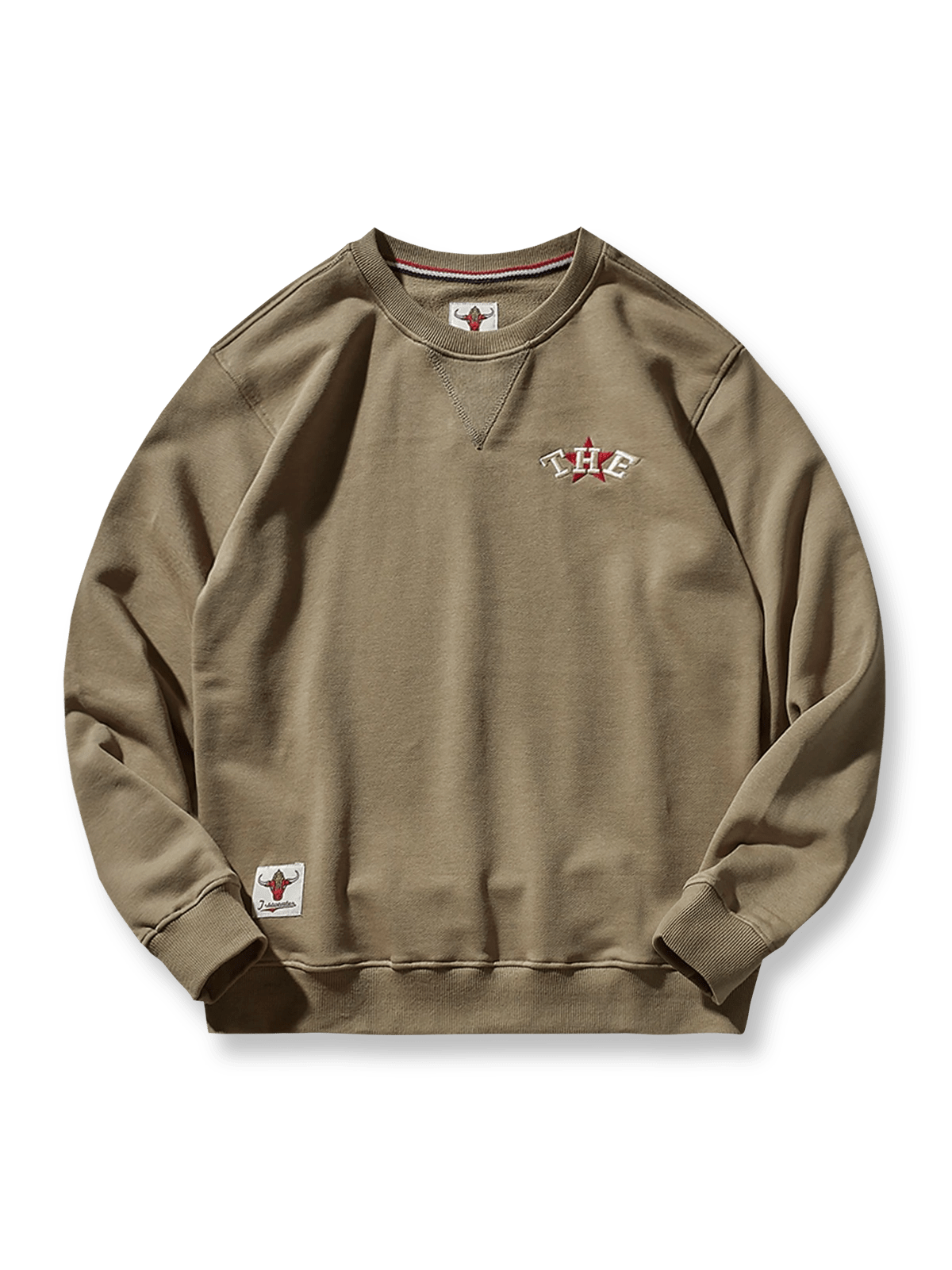 製品画像: 5色展開のクラシックなヘビーウェイトパイルクルーネックスウェットの全体画像