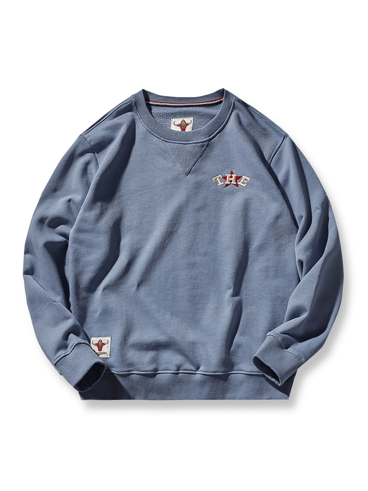 製品画像: 5色展開のクラシックなヘビーウェイトパイルクルーネックスウェットの全体画像