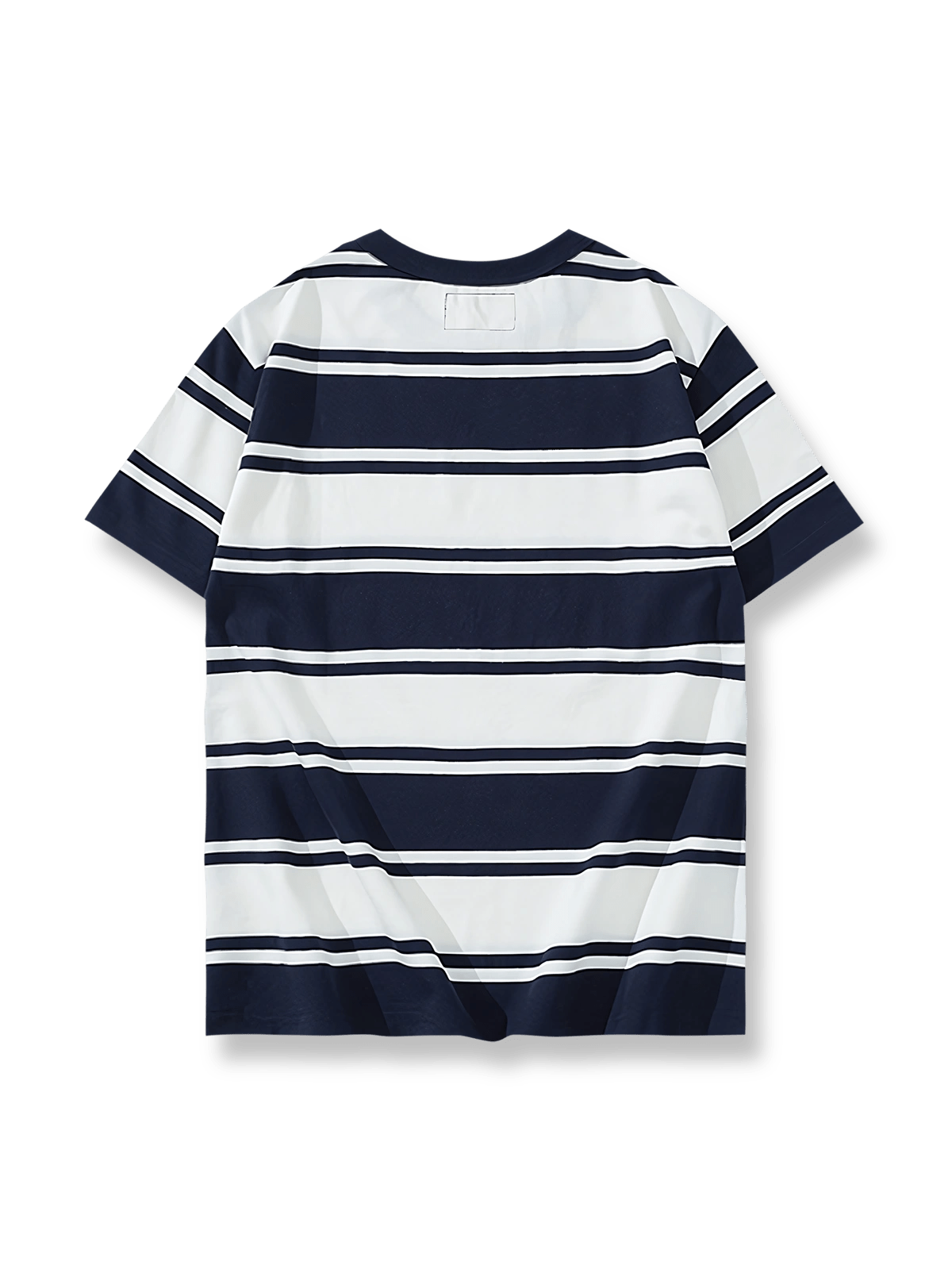 厚手の重厚なクルーネックボーダーTシャツ