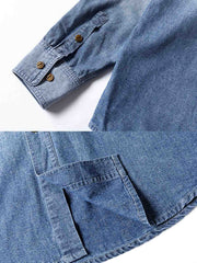 50日間ウォッシュ加工 ルーズフィット 長袖シャツ