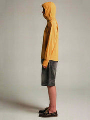 50年代風ワイドウォッシュデニムショートパンツ