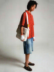 50年代風ワイドウォッシュデニムショートパンツ