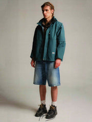 50年代風ワイドウォッシュデニムショートパンツ