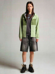 50年代風ワイドウォッシュデニムショートパンツ