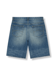 50年代風ワイドウォッシュデニムショートパンツ