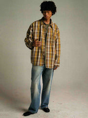 50年代ワイドウォッシュデニムパンツ