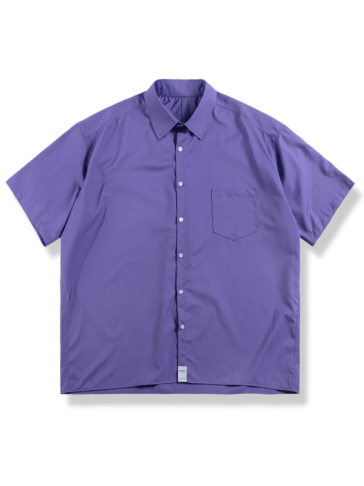 5色展開、五分袖で快適な着心地の混紡素材シャツ