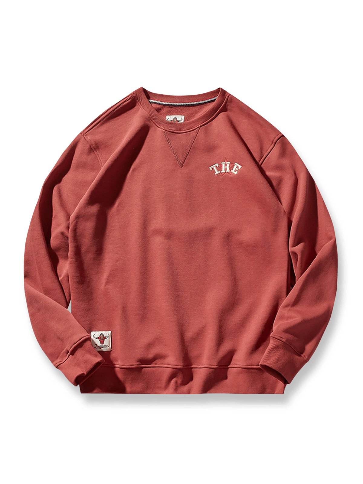 ヘビーウェイトパイルコットンとウォッシュ加工が特徴のクルーネックスウェット