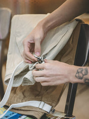 コットン ベルト付き 5分丈 ショートパンツ