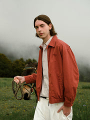 モデルが着用したハリントンG9ジャケットの全体コーディネート