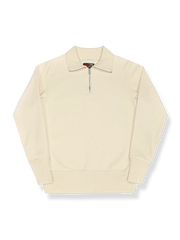 630gヘビーウェイトコットンのハーフジップスウェットシャツ