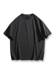 製品画像: 無地のベーシックラウンドネック半袖Tシャツの正面画像