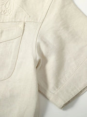 8OZコットンリネンウエスタンキューバシャツ