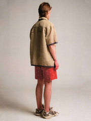 8周年記念プリントラフィアシャツ