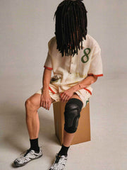 8周年記念プリントラフィアシャツ