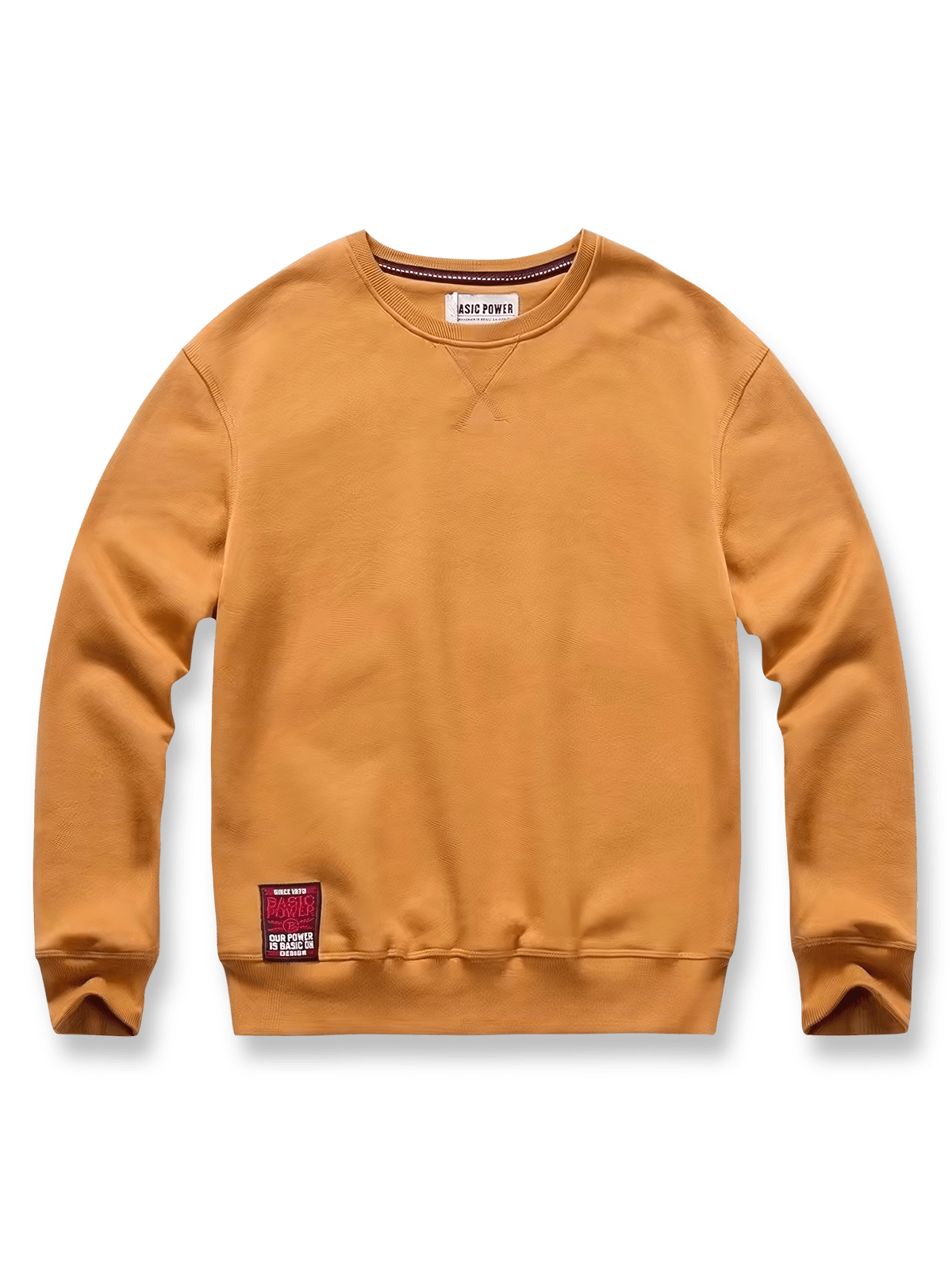 製品画像: 9色展開厚手フリース裏地のクルーネックスウェット全体展示