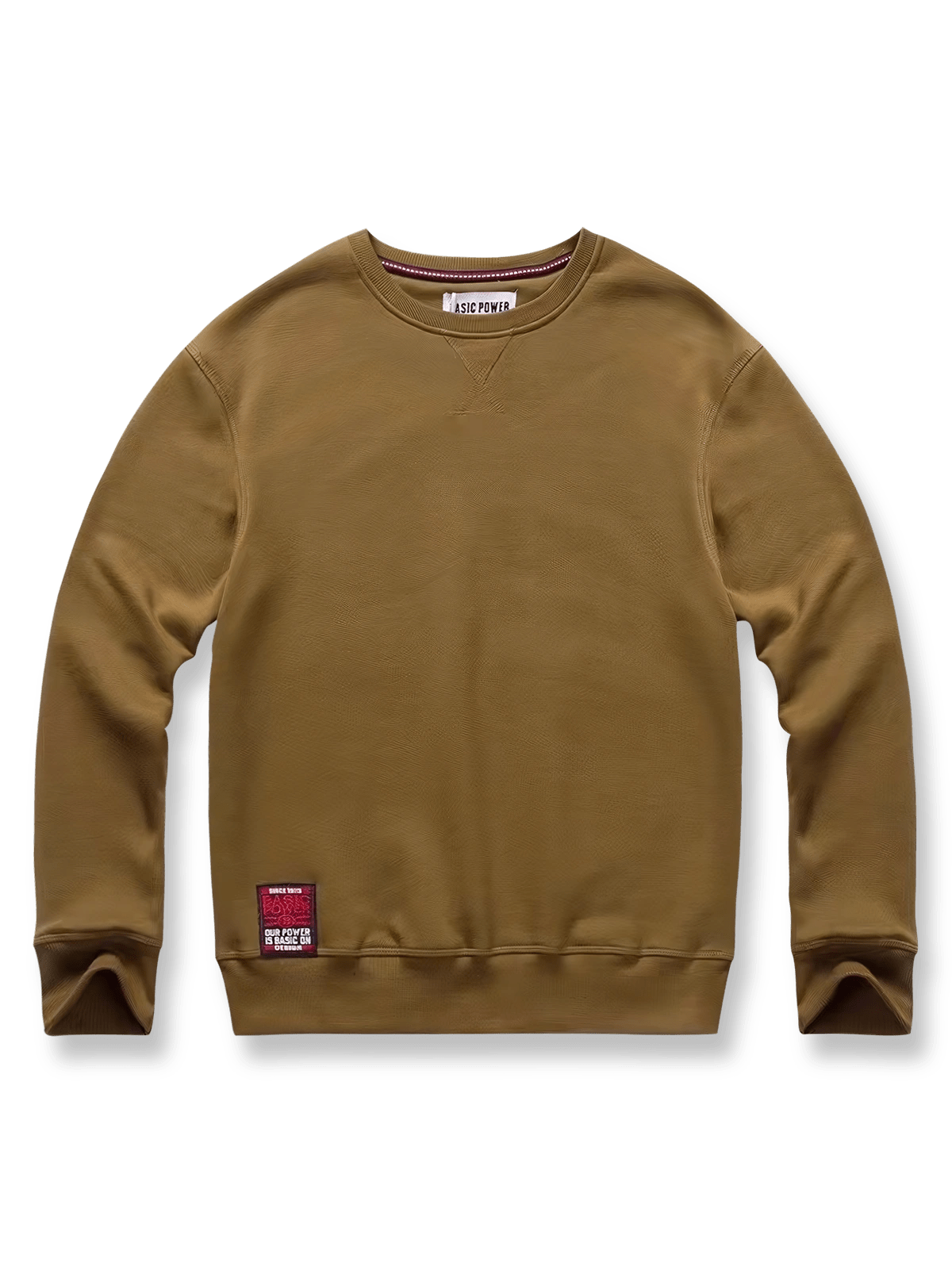 製品画像: 9色展開厚手フリース裏地のクルーネックスウェット全体展示