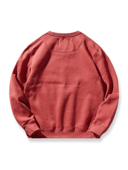 製品画像: 9色展開厚手フリース裏地のクルーネックスウェット全体展示