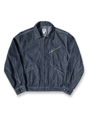 竹節柄デニムとTalonジッパーが映える91‑Bワークジャケット