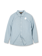 レッド×ホワイト千鳥格ボタンダウンシャツ全体