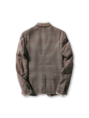 英国風チェック柄ウールジャケットの全体