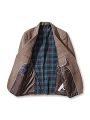 英国風チェック柄ウールジャケットの全体