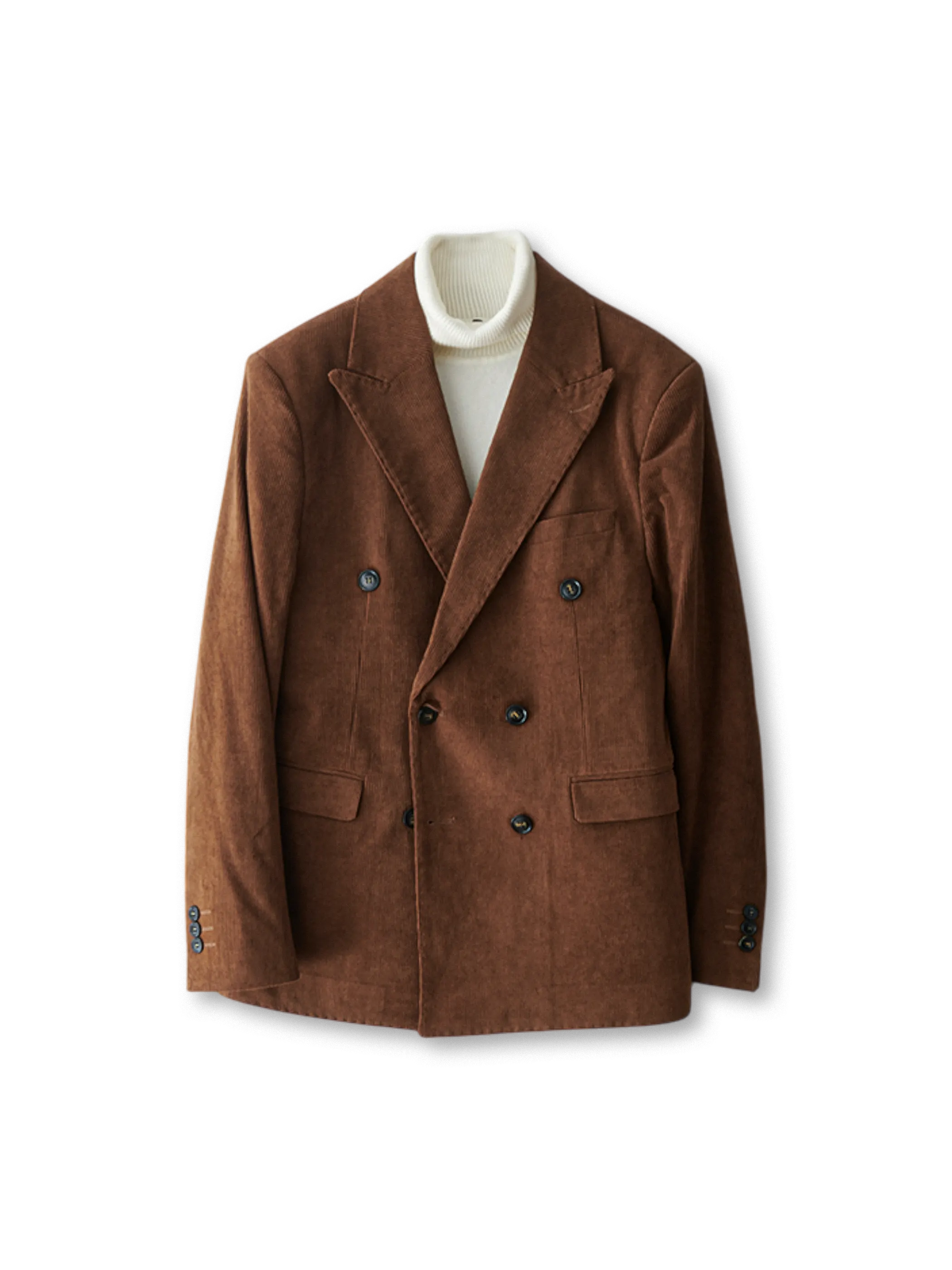 ダブルブレストコーデュロイジャケット全体