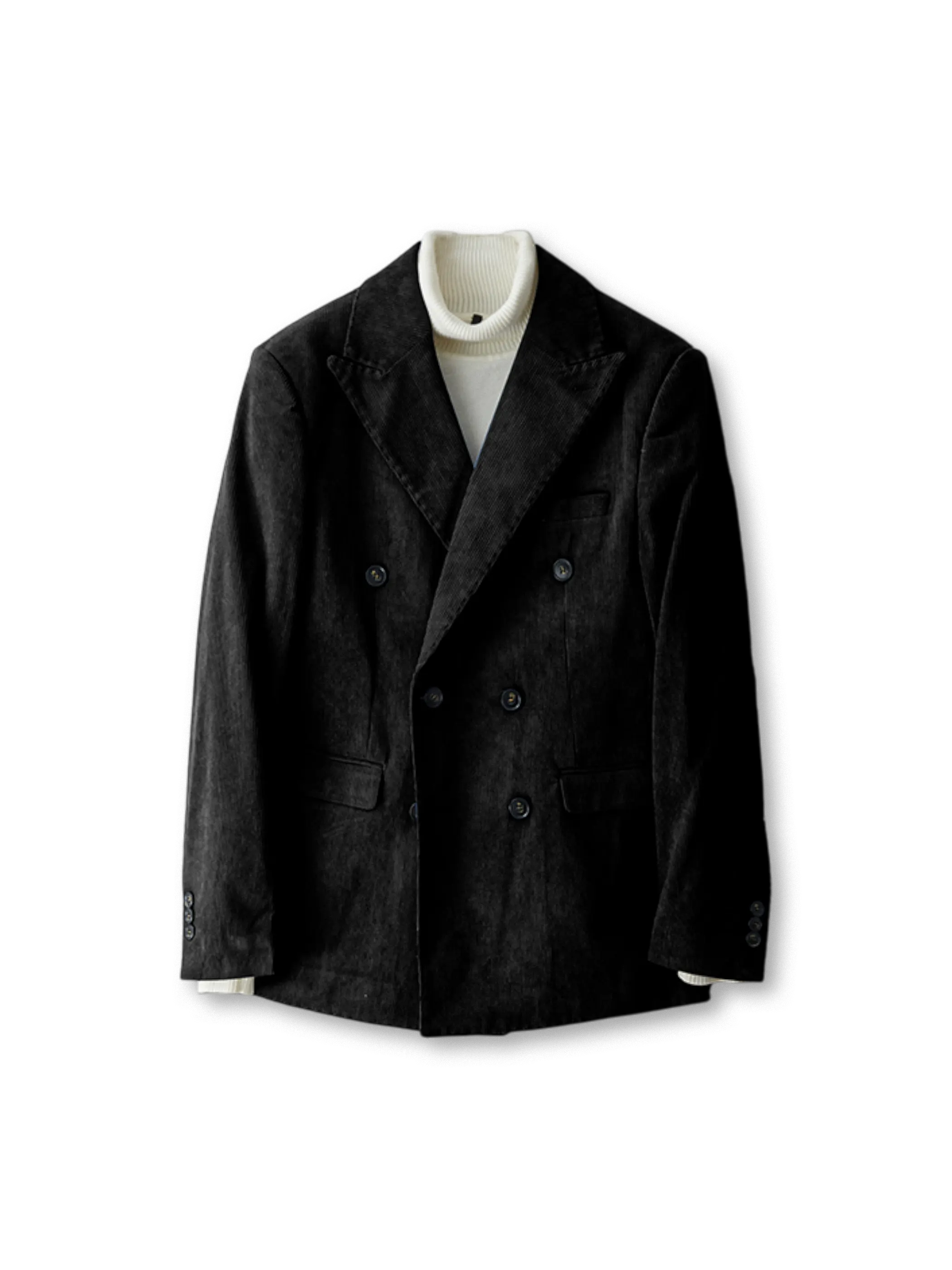 ダブルブレストコーデュロイジャケット全体
