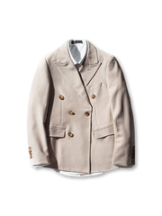 ダブルブレストブレザー、金ボタン付き