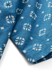 藍染型絵キューバシャツ