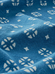 藍染型絵キューバシャツ