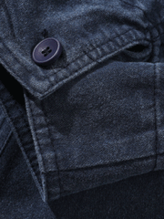 ウォッシュブルー染め Vネック デニムジャケット