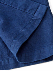 Indigo コットンリネン ワークシャツジャケット