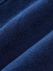 Indigo コットンリネン ワークシャツジャケット